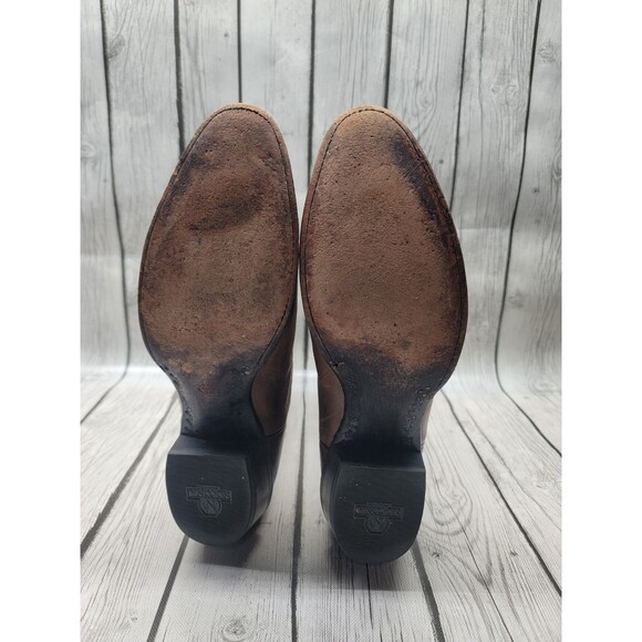Nocona Mens 11 AAA Brown Vintage Steer Brown Leather Western Boots 1842037403 main image 6